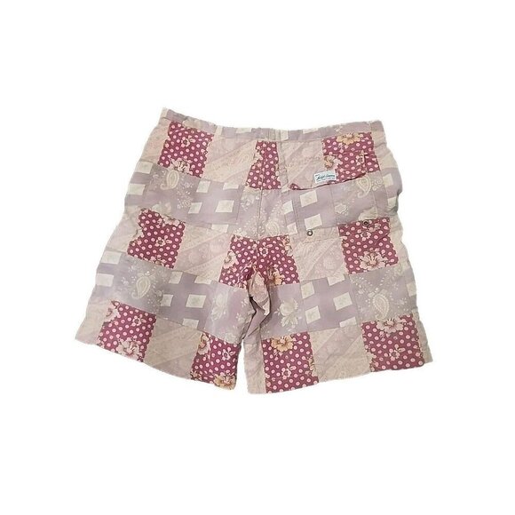 Polo Ralph Lauren Sport Swim Trunks Pink Patchwork 8" Inseam Men's Medium - Picture 3 of 9